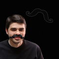 Black Handlebar Mustache